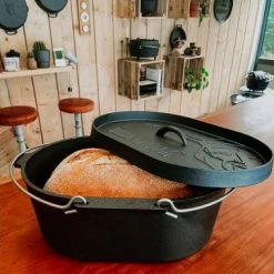 Accessoires pour barbecue Valhal Dutch Oven Braadpan Gietijzer met Grill Deksel Ova -Jardinage Soldes 04fd58bbc8132674742ac968afedd488