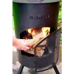 Brasero et cheminée d'extérieur BonFeu 5002 Cheminée de jardin BonTon 50 - Noir – 172 cm – 50 cm -Jardinage Soldes 73ecd28adbe80116077f56fcd778c242